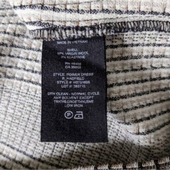 Theory Wool Plaid Power Dress 8 Brown Black Career Work Office Business Tweed - Picture 10 of 11